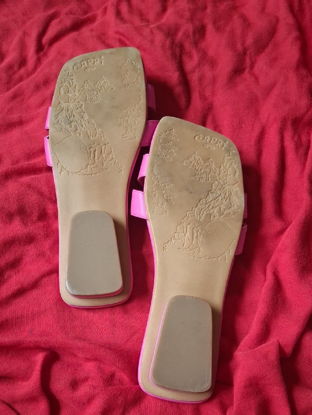 Franco Sarto Hot Pink Crystal Buckle Slide Mules - Picture 5 of 5